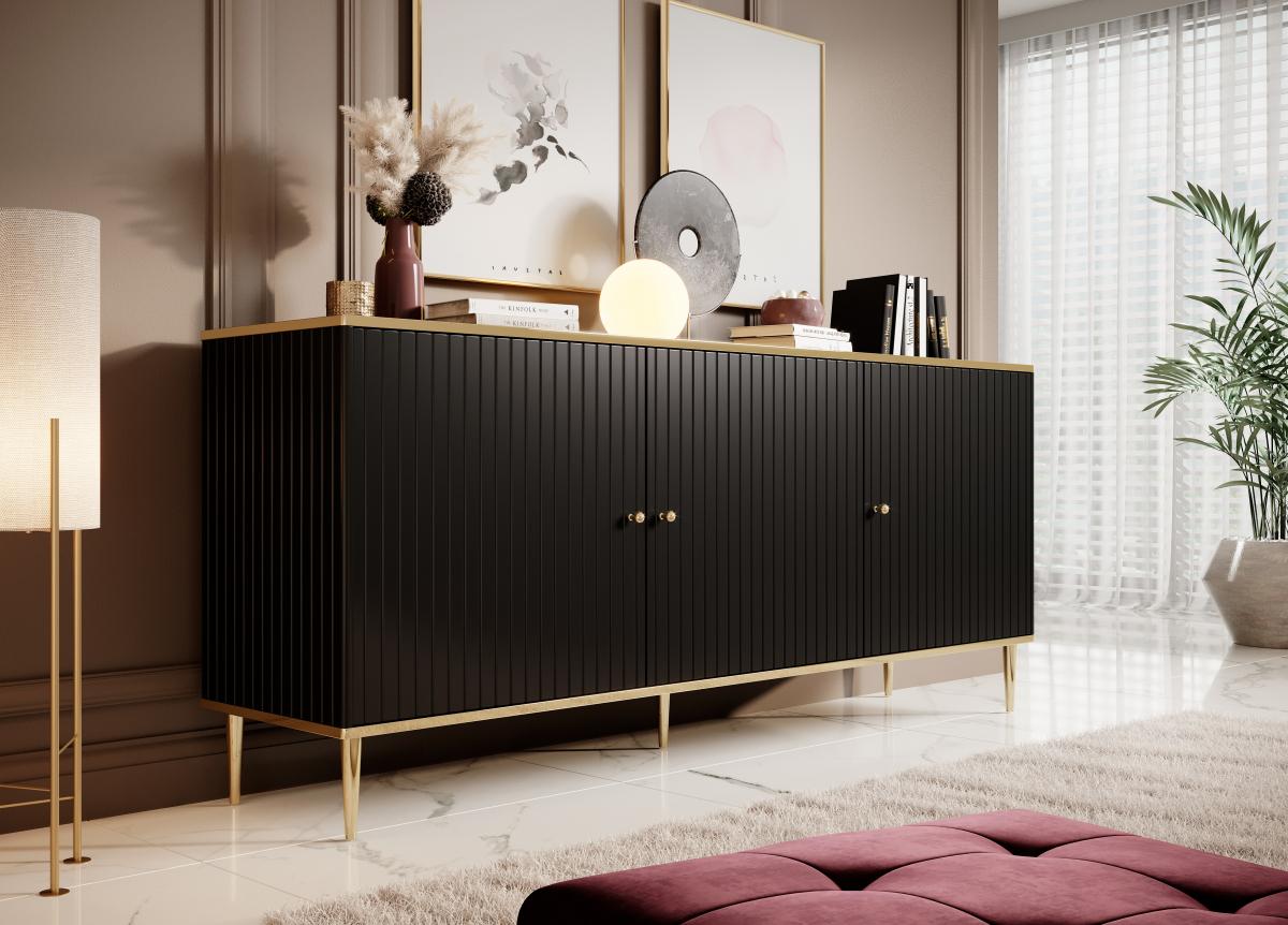 Купить Комод Cama GLAMOUR черный матовый ᐈ DODOMY ᐈ в УКРАИНЕ