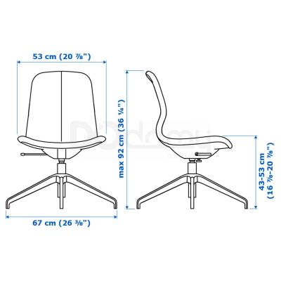 Стул офисный LANGFJALL 592.522.94 IKEA (ИКЕА ЛОНГФЬЕЛЛЬ), фото 8