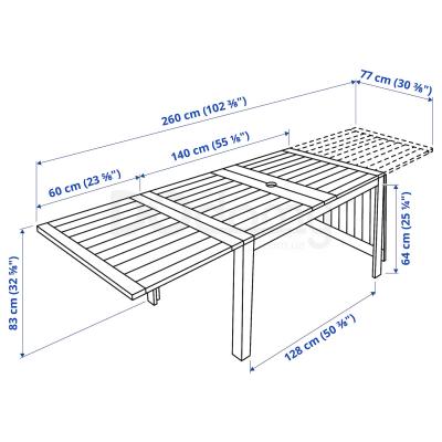 Стіл садовий ÄPPLARÖ 402.085.31 IKEA (ИКЕА ЭПЛАРО), фото 7