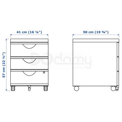Тумба на колесах ERIK 101.518.09 IKEA (ИКЕА ЭРИК), фото 3