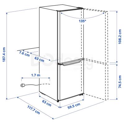 Холодильник PAKALLA 704.901.23 IKEA (ИКЕА ПОКАЛЛА), фото 5