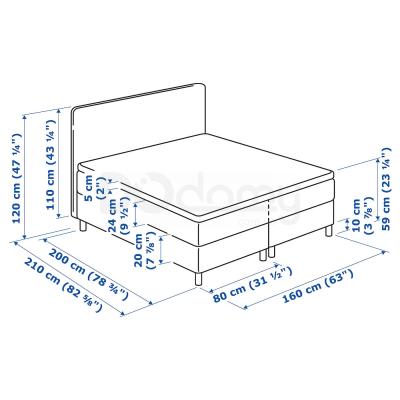 Кровать DUNVIK 094.195.69 IKEA (ИКЕА ДУНВИК), фото 8
