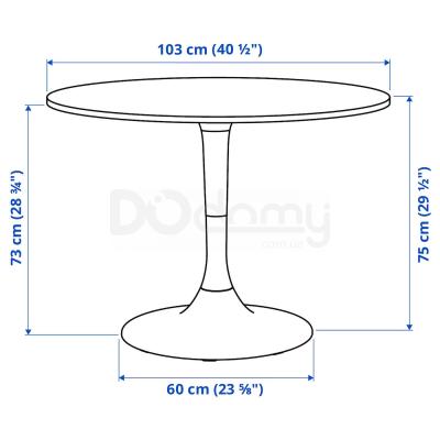 стіл DOCKSTA 193.249.95 IKEA (ИКЕА ДОКСТА), фото 5