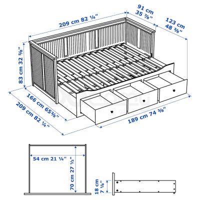 ліжко HEMNES 603.722.76 IKEA (ИКЕА ХЕМНЭС), фото 11