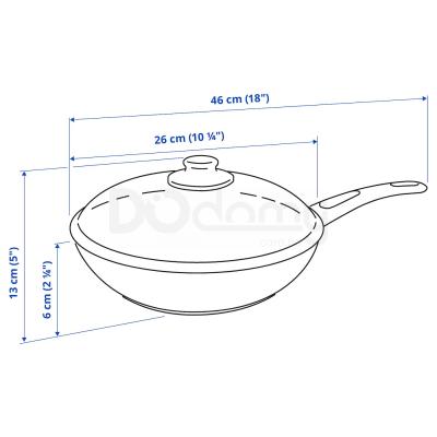 Сковорода з кришкою HEMLAGAD 404.625.17 IKEA (ИКЕА ХЕМЛАГАД), фото 6