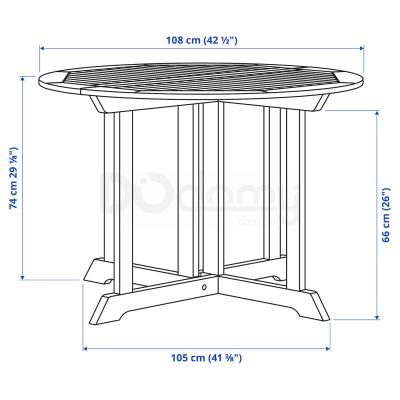 Садовый стол BONDHOLMEN 904.205.77 IKEA (ИКЕА BONDHOLMEN), фото 4