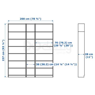 Стеллаж BILLY 890.178.27 IKEA (ИКЕА БИЛЛИ), фото 3