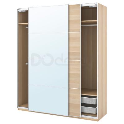 Шкаф с зеркальной дверью PAX / MEHAMN/AULI 693.306.30 IKEA (ИКЕА ПАКС / МЕХАМН/АУЛИ), фото 1