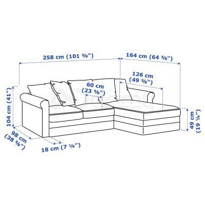 Диван  GRONLID 494.085.64 IKEA (ИКЕА GRÖNLID), фото 9