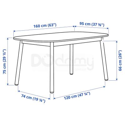 Стол  VEDBO 104.174.56 IKEA (ИКЕА ВЕДБО), фото 7