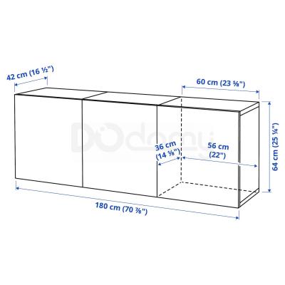 BESTÅ Настенный шкаф180x42x64 cm, фото 6