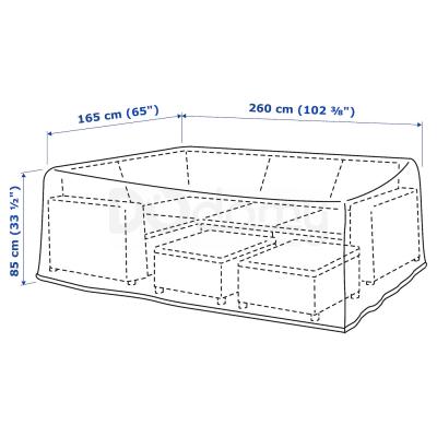 Чохол для садових меблів TOSTERÖ 304.114.96 IKEA (ИКЕА ТОСТЕРО), фото 5