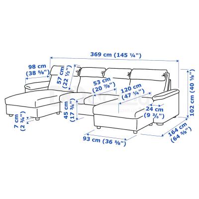 Диван нерозкладний LIDHULT 692.573.28 IKEA (ИКЕА ЛИДГУЛЬТ), фото 7