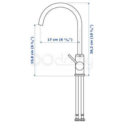 Смеситель GLYPEN 304.423.65 IKEA (ИКЕА ГЛЮПЭН), фото 6