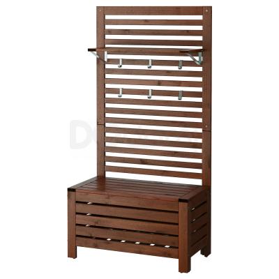 Садовая скамья с панелью и полкой APPLARO 199.174.02 IKEA (ИКЕА ЭПЛАРО), фото 1