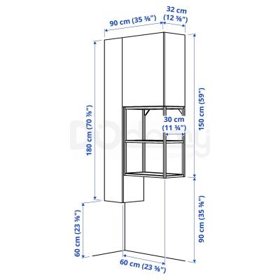 Шафа - стелаж ENHET 693.315.02 IKEA (ИКЕА ENHET), фото 8