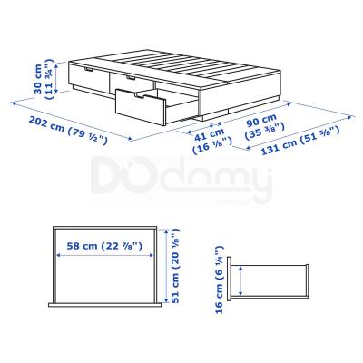 ліжко NORDLI 803.727.89 IKEA (ИКЕА НОРДЛИ), фото 6