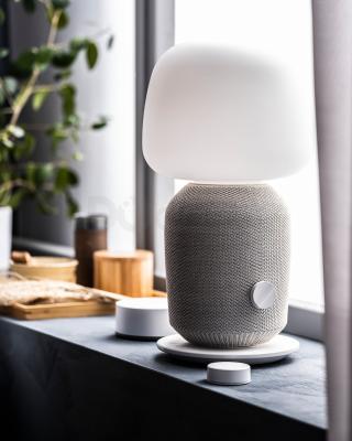 Лампа настольная с динамиком SYMFONISK 304.351.57 IKEA (ИКЕА СЮМФОНИСК), фото 6