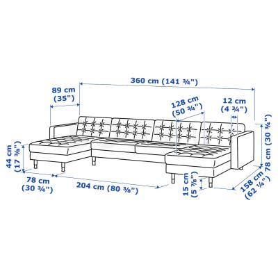 Диван нерозкладний LANDSKRONA 492.699.83 IKEA (ИКЕА ЛАНДСКРУНА), фото 8