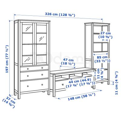 Модульна вітальня HEMNES 192.995.71 IKEA (ИКЕА ХЕМНЭС), фото 4