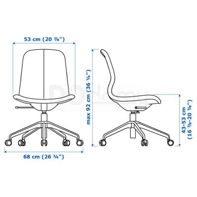 Стул офисный LANGFJALL 192.523.66 IKEA (ИКЕА ЛОНГФЬЕЛЛЬ), фото 8