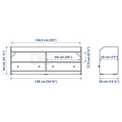 Тумба ТВ HAUGA 004.150.47 IKEA (ИКЕА HAUGA), фото 5