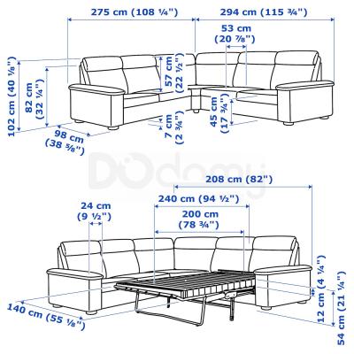 Диван розкладний LIDHULT 192.661.94 IKEA (ИКЕА ЛИДГУЛЬТ), фото 9