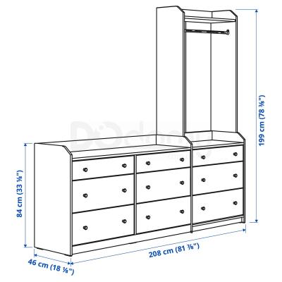 Шафа HAUGA 893.881.54 IKEA (ИКЕА HAUGA), фото 7