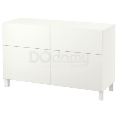 BESTÅ Комбинация полки с дверцами / ящиками 120x42x74 cm, фото 1