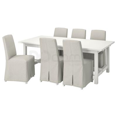 Стіл та 6 стільців NORDVIKEN/BERGMUND 794.074.88 IKEA (ИКЕА НОРДВИКЕН/БЕРГМУНД), фото 1