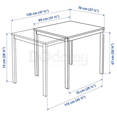 Стіл розкладний VANGSTA 003.751.26 IKEA (ИКЕА VANGSTA), фото 5