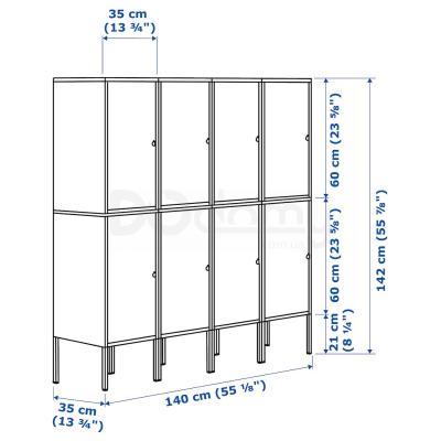 Книжный шкаф LIXHULT 793.883.62 IKEA (ИКЕА ЛИКСХУЛЬТ), фото 6