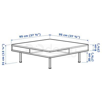 Журнальный стол TOFTERYD 401.974.86 IKEA (ИКЕА ТОФТЕРИД), фото 5