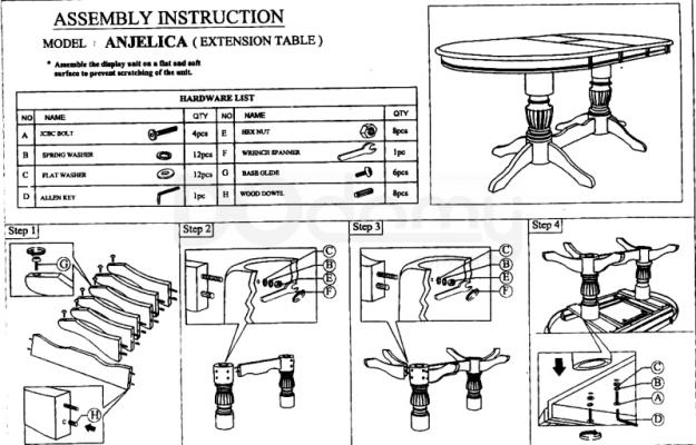 Стол Signal ANJELICA темный орех, фото 3