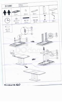 Стіл SIGNAL DIVANI білий 140(200)X85, фото 2