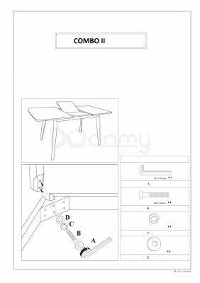 Стіл SIGNAL COMBO II DĄB BIELONY/білий 120X80, фото 2