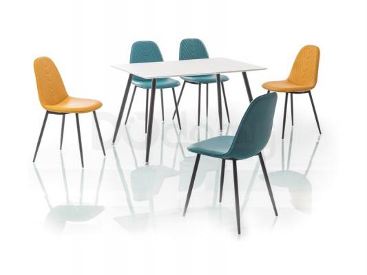 Стіл SIGNAL FLORO білий/чорний 120x80, фото 1