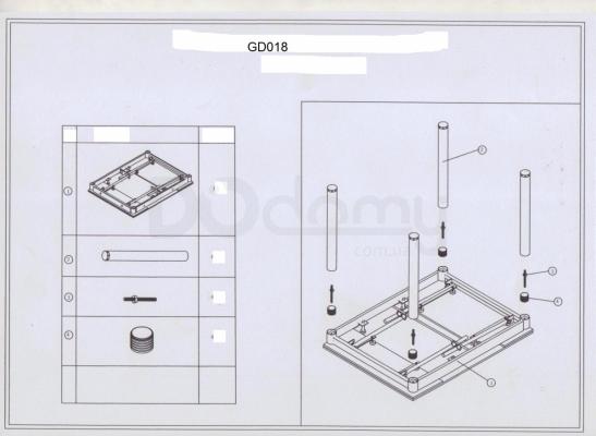Стол Signal GD018 Фиолетовый 110(170)x74, фото 2