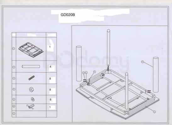 Стол Signal GD020 Черный 120(180)x80, фото 2