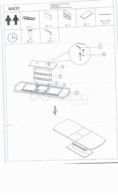 Стол Signal GUCCI Белый 180(240)X90, фото 2