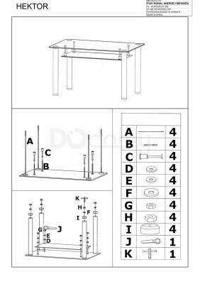 Стіл SIGNAL HEKTOR 120x70, фото 2