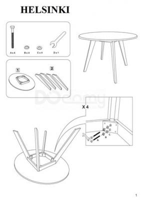 Стол Signal HELSINKI Светлый дуб/Серый, фото 2