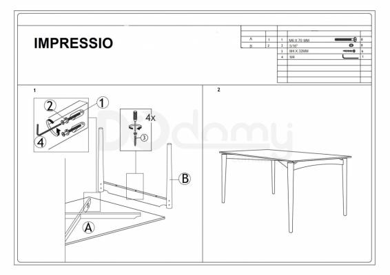 Стіл SIGNAL IMPRESSIO Горіх 160X90, фото 2