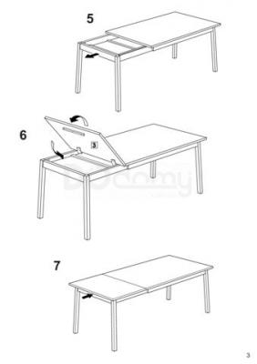 Стол Signal NARVIK DĄB BIELONY/BIAŁY, фото 2