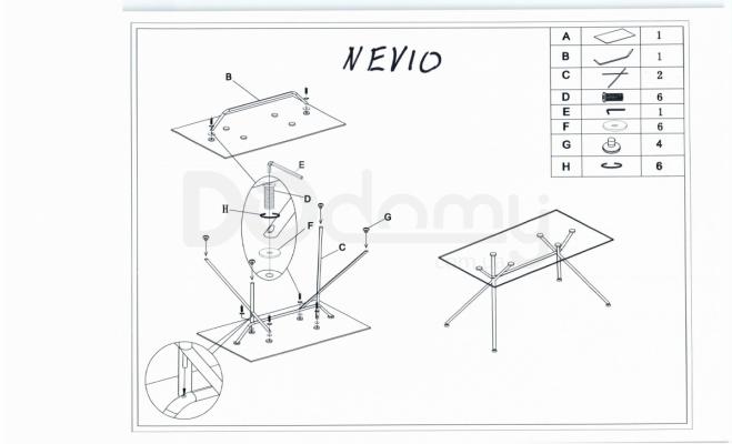 Стол Signal NEVIO 160X90, фото 2