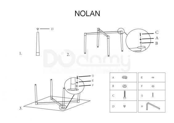 Стіл SIGNAL NOLAN білий/Бук 120x80, фото 2