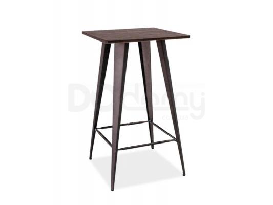 Стол Signal RETTO темний горіх/графіт 60x60x102, фото 1