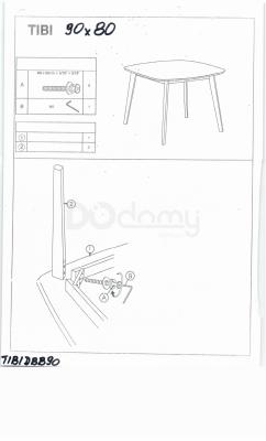 Стіл SIGNAL TIBI білий/світлий дуб 90X80, фото 2