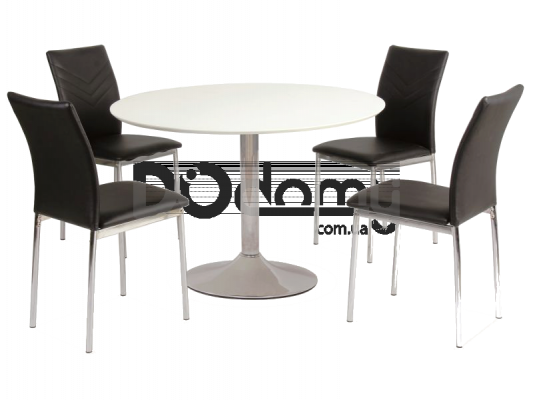 Стіл SIGNAL FLAVIO білий 90X90, фото 1