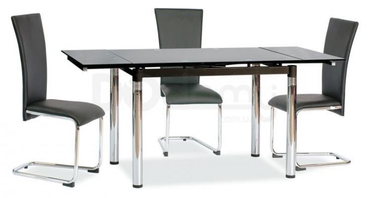 Стіл SIGNAL GD018 чорний 110(170)x74, фото 1